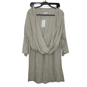 Girl and the Sun Linen Blend 2 Piece Set Size S/M Beige Resortwear‎ Beach NEW